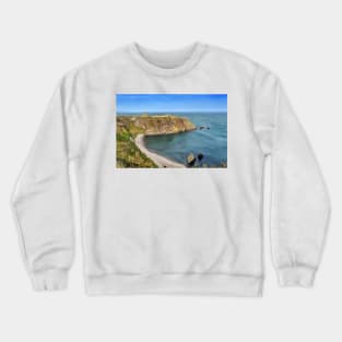 The ruins of Dunnottar Castle on the Aberdeenshire coastline, Scotland Crewneck Sweatshirt